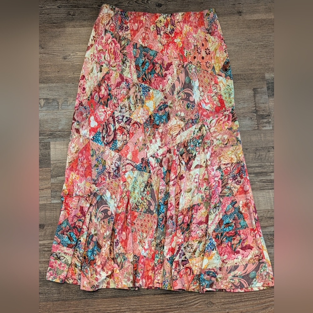 Peruvian Connection Colorful Patchwork Print Maxi… - image 4